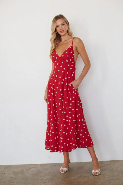 Minnie Polka Dot Midi Dress