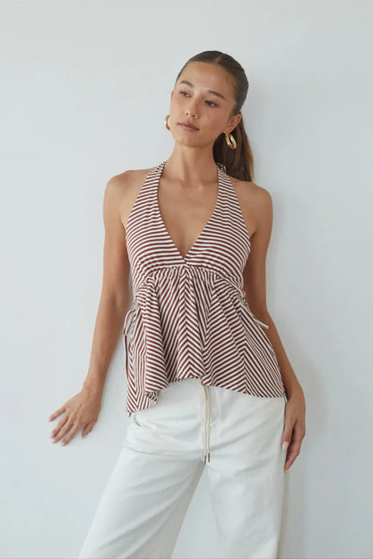 Cely Tie Babydoll Top