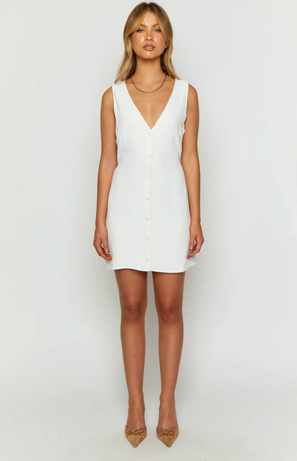 Maurice White Button Up Mini Dress