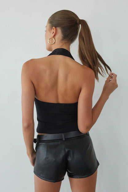 Tavi Ribbed Halter Top