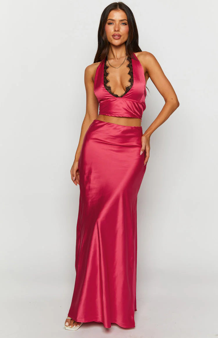 Tori Pink Halter Top