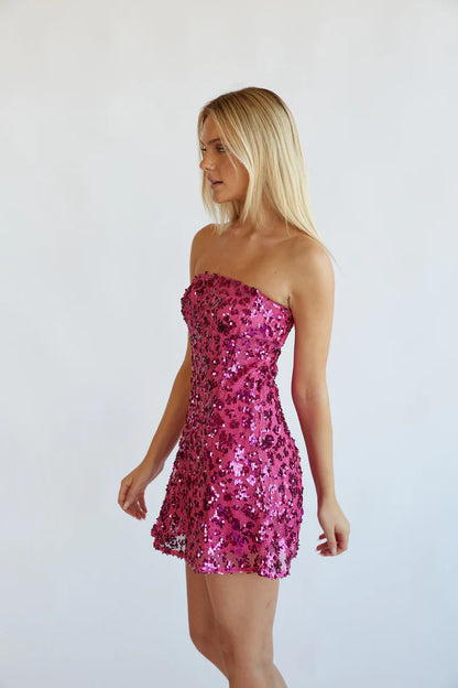 Sasha Sequin Skater Mini Dress