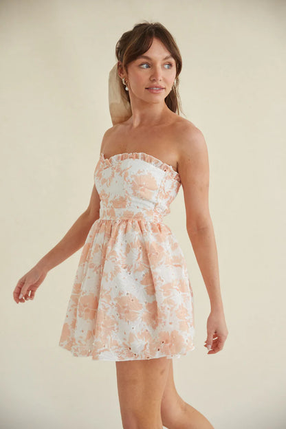 Kaylie Floral Eyelet Lace Mini Dress